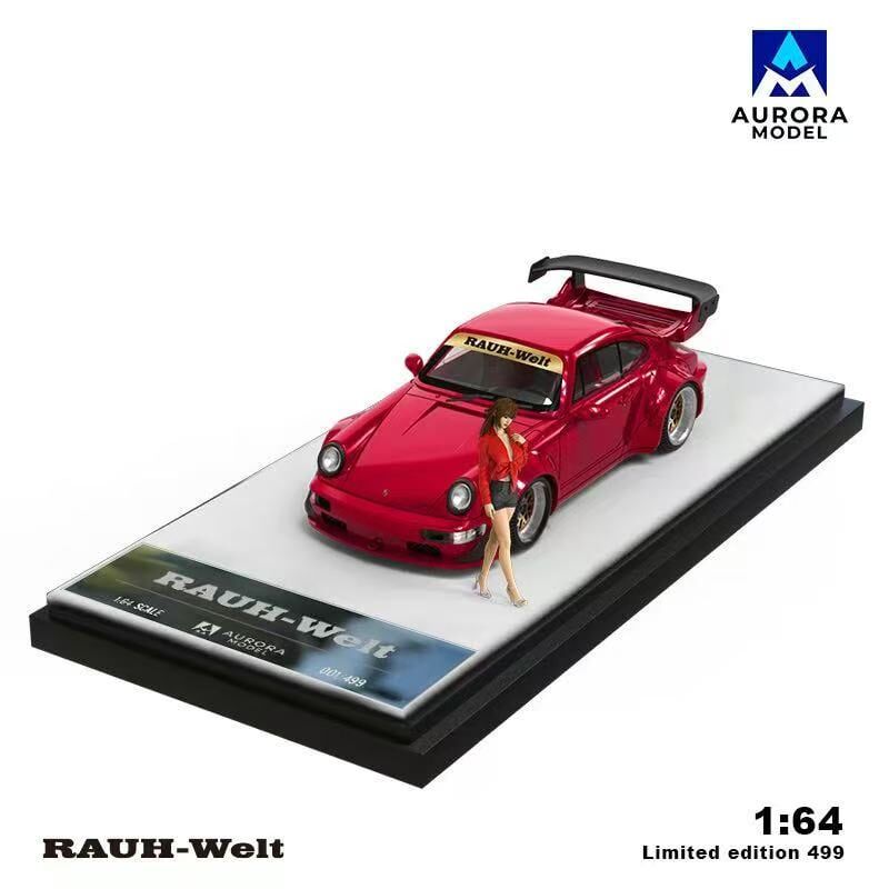 預訂:1/64 Aurora Model  RWB 964 Metallic Red LHD with Figurine (AMP964RF )
