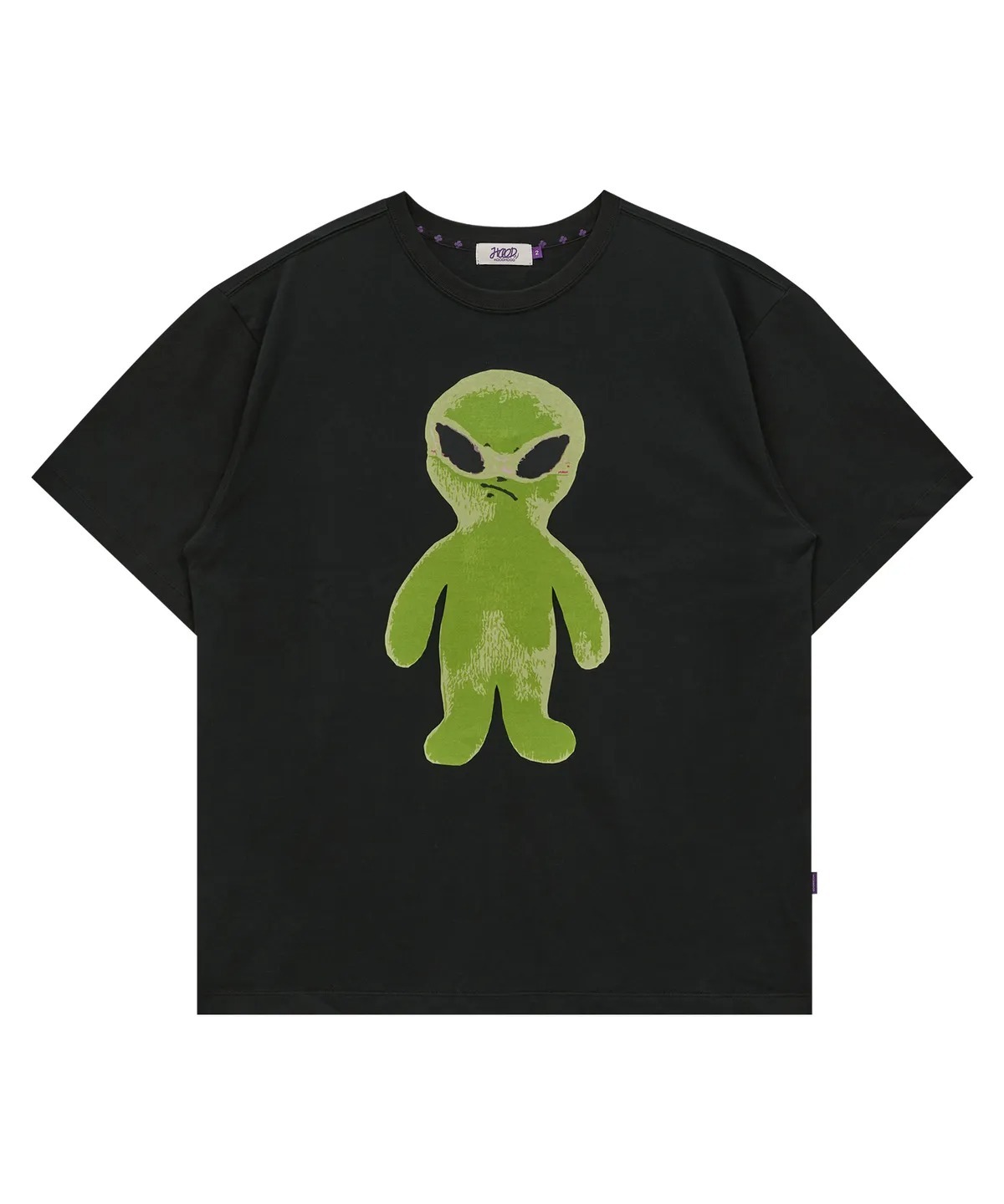 HOODHOOD Alien Graphic Half Sleeve T-Shirt