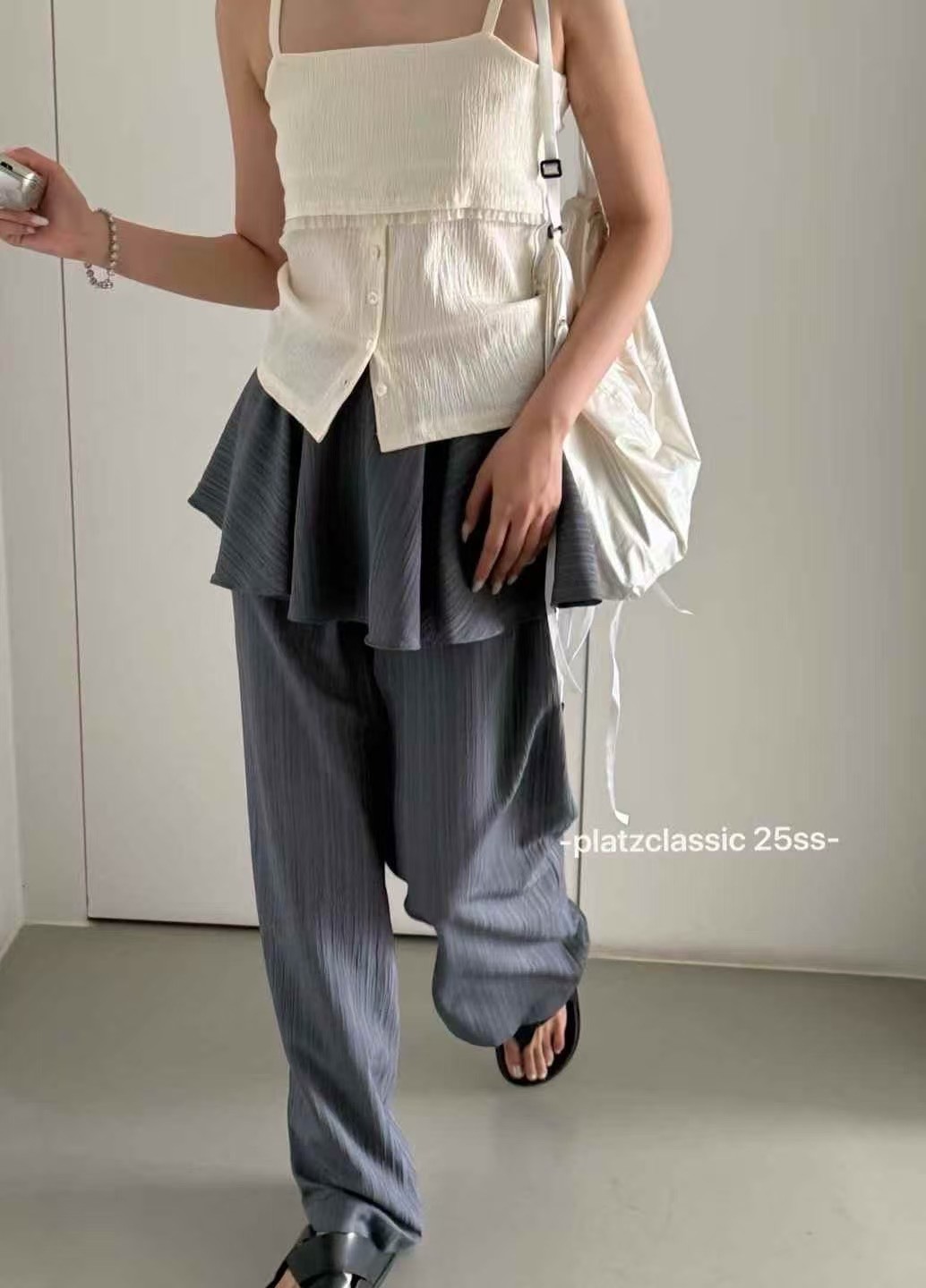 個性休閒綁帶裙褲