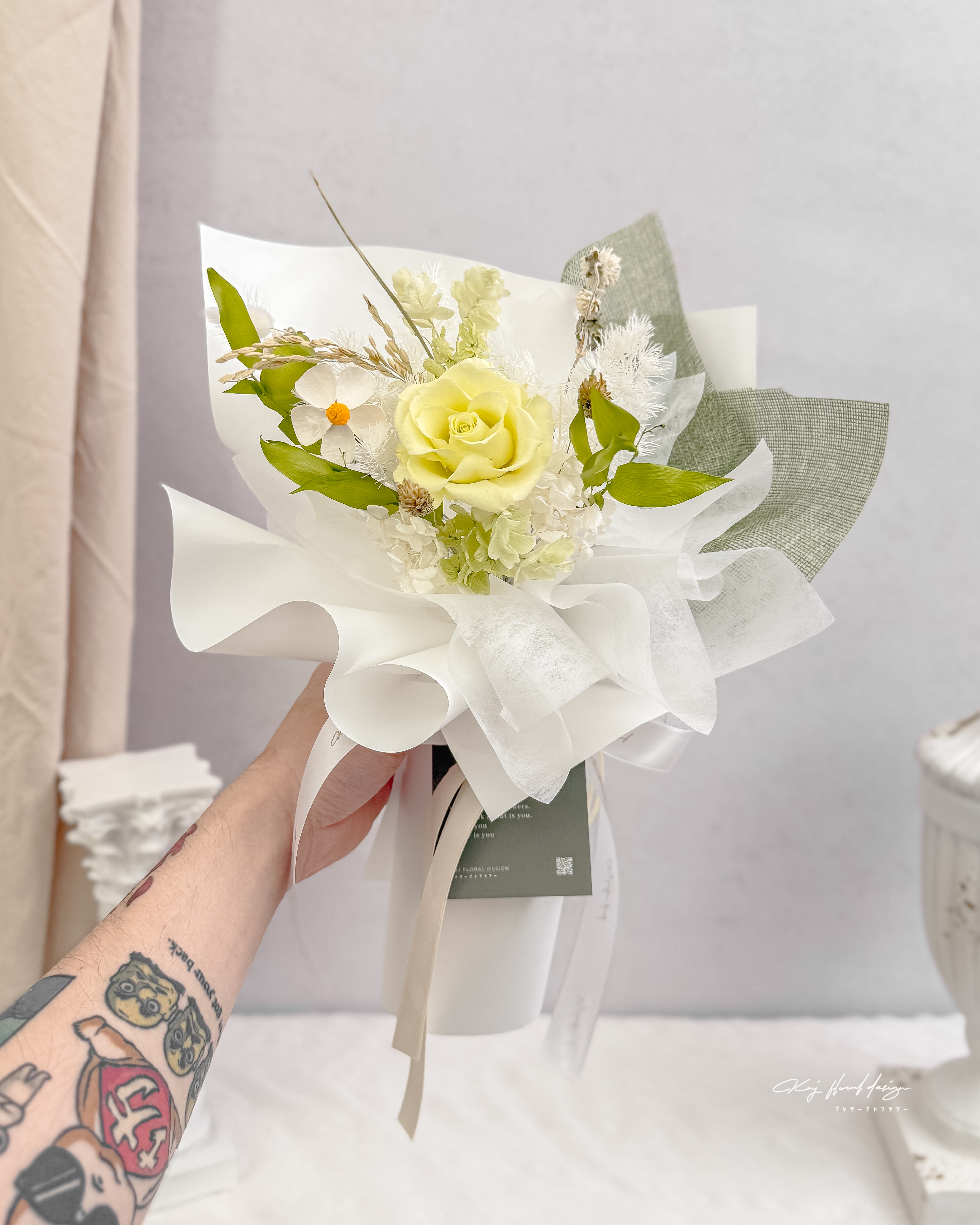 橄欖詩集・單朵永生玫瑰花束