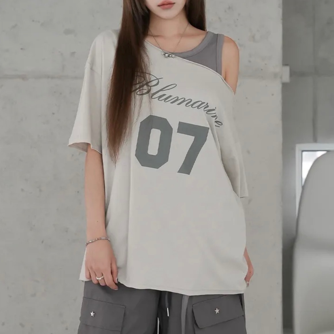 【優惠預訂】韓國鬆身07露肩TEE（4色）