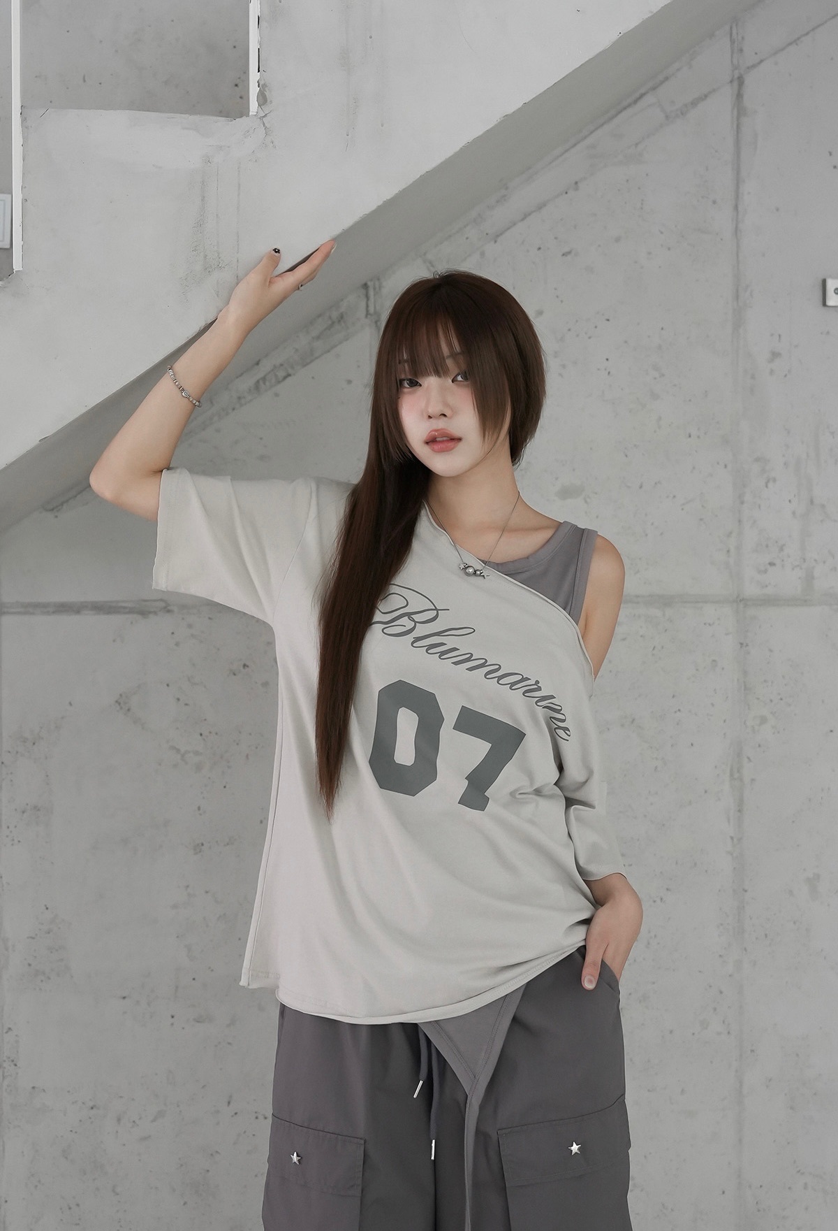 【優惠預訂】韓國鬆身07露肩TEE（4色）