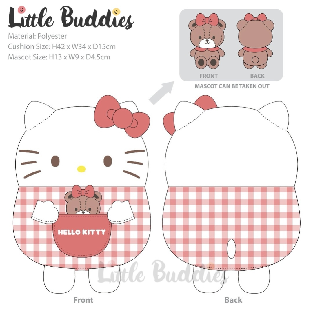 Global Sanrio 口袋Cushion連公仔