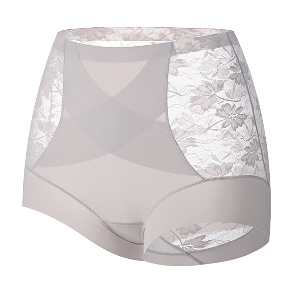 花語蕾絲輕塑內褲加強型 -灰紫(5色)