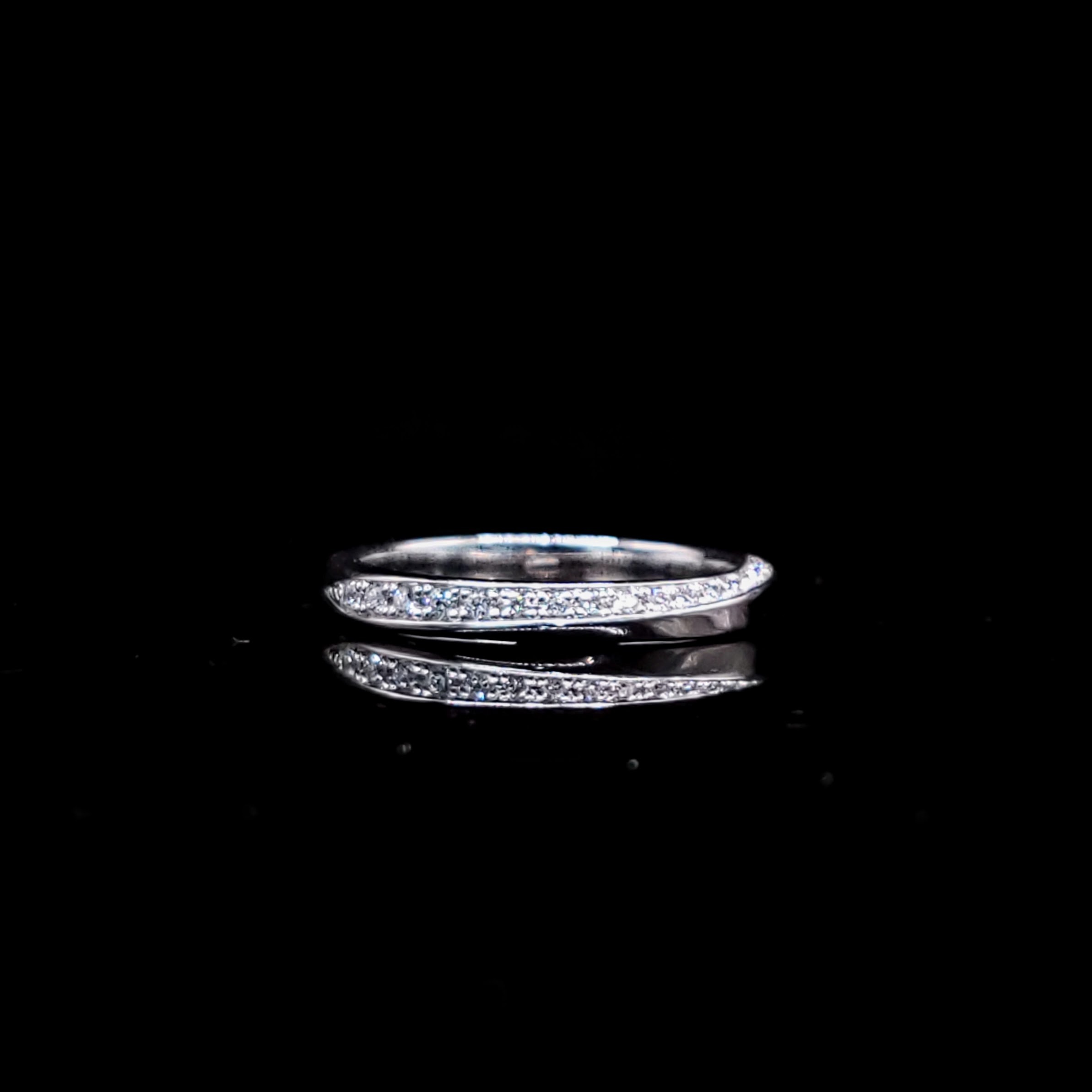 PT950 White Gold 0.06ct Diamond Ring