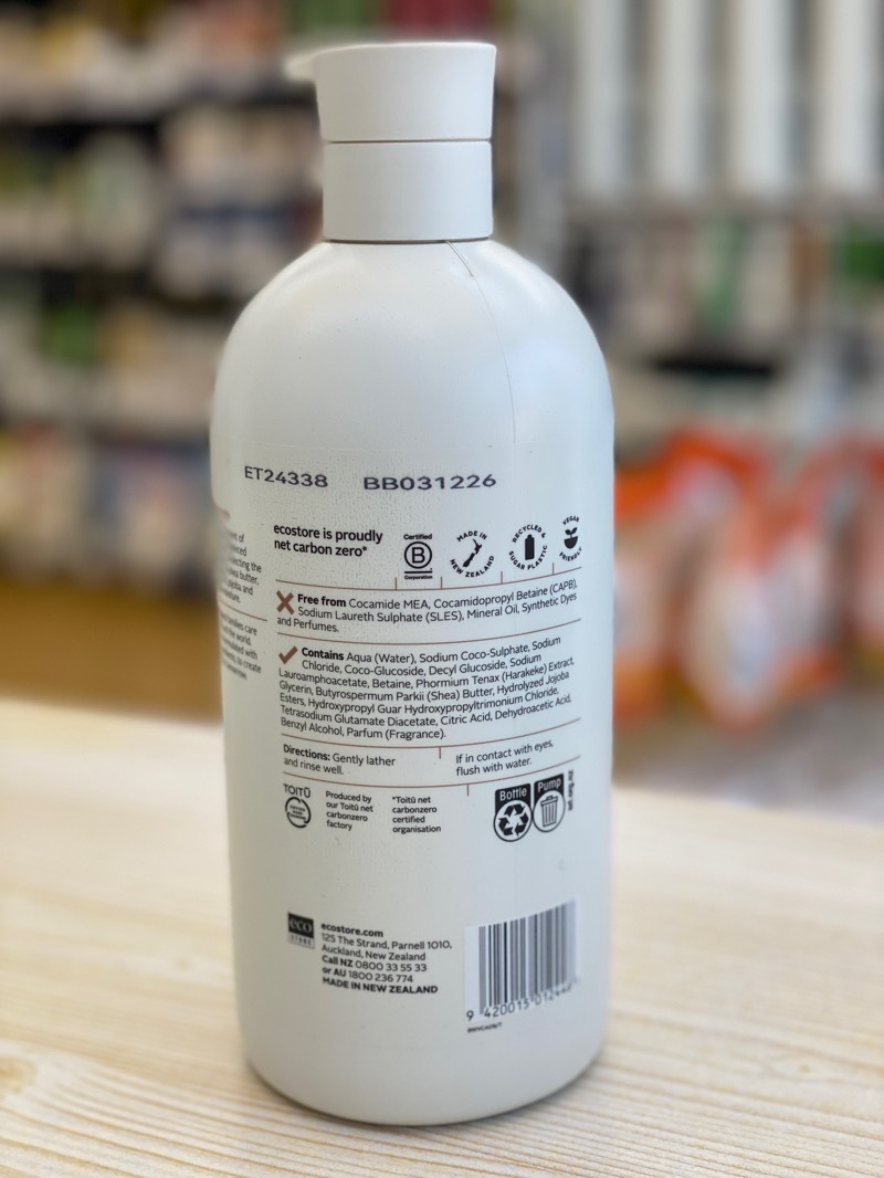 Ecostore 椰子雲呢拿味沐浴液 900毫升 (最佳使用日期為2026年12月3日)