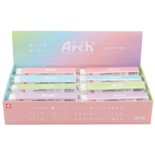 日本SAKURA 櫻花 ． Arch 細長型橡皮擦 (粉彩不挑色) 247538