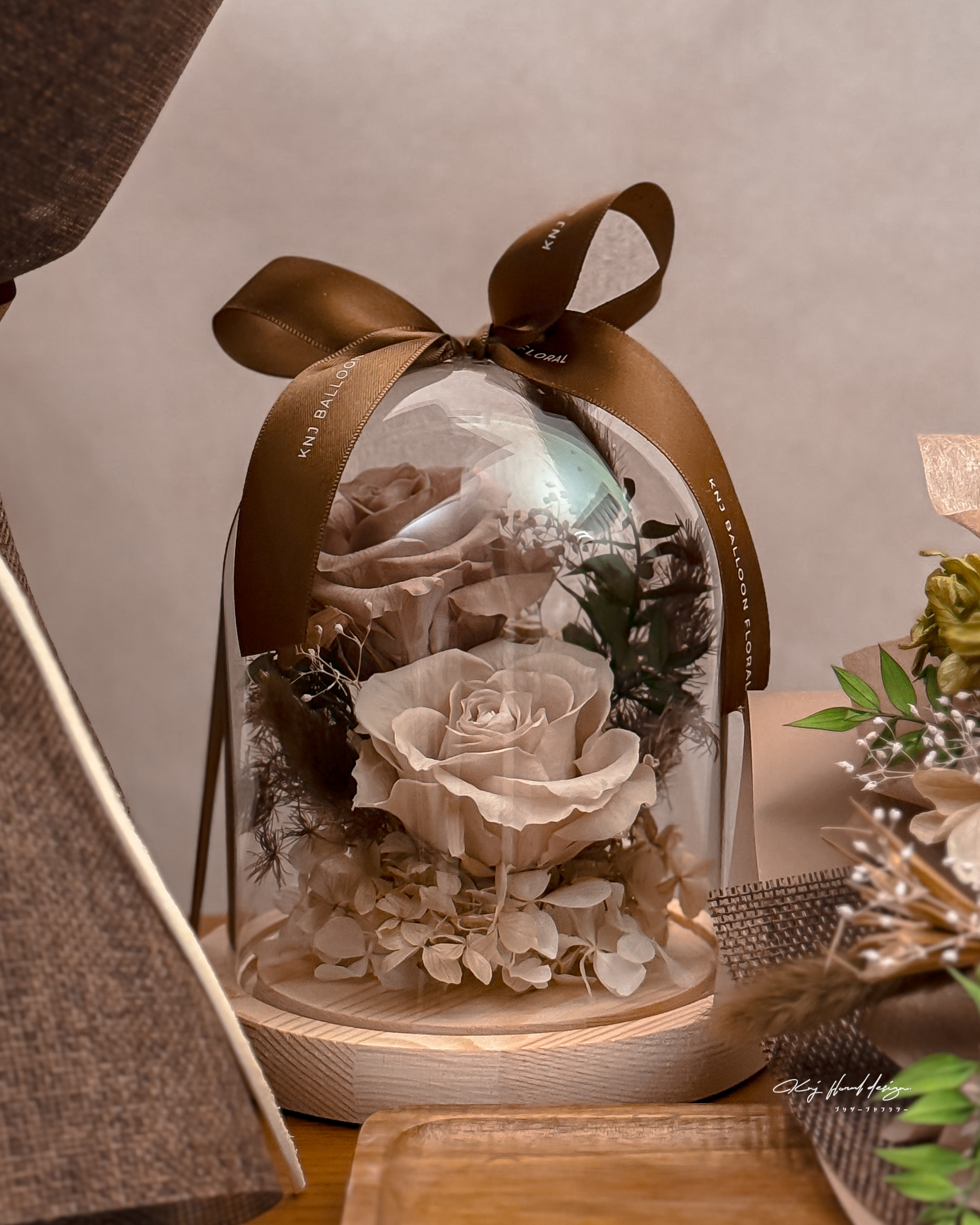 慕斯摩卡・永生玻璃花盅