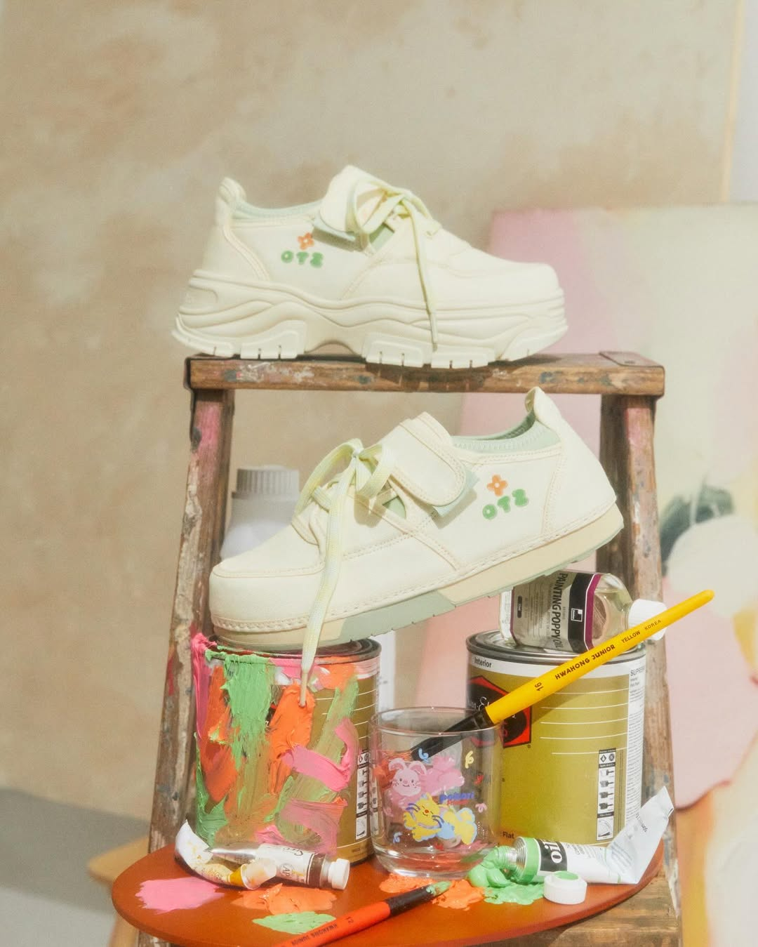 優惠中！韓國 OTZ 3300 Canvas Low 小清新款 (Ivory)