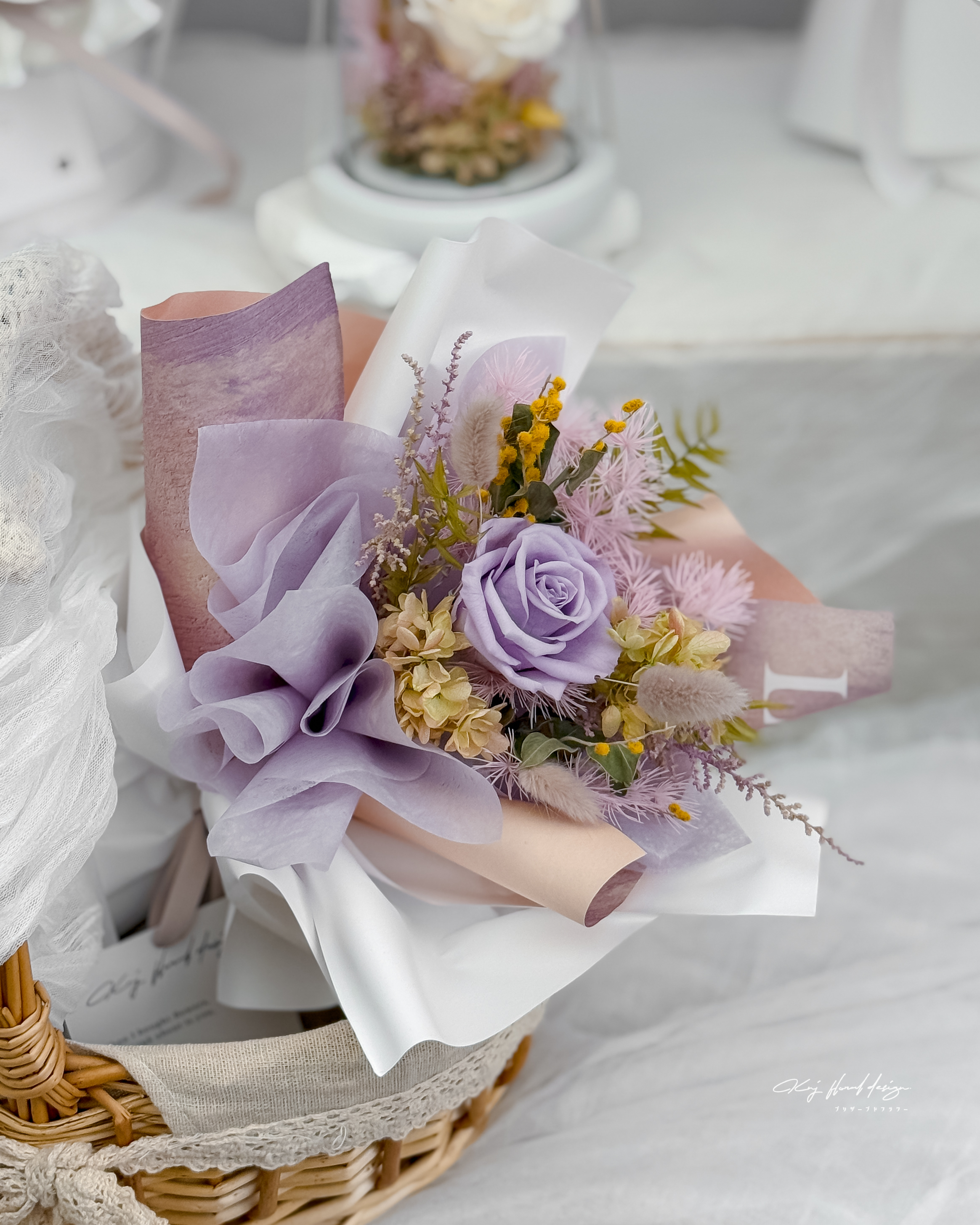 暮光薰影・單朵永生玫瑰花束