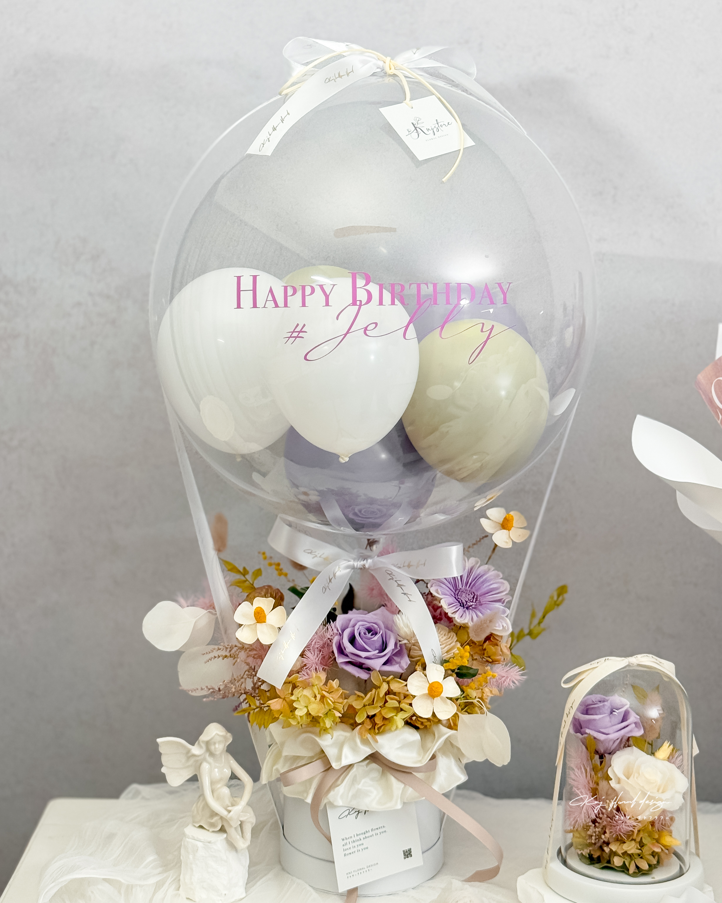 暮光薰影・熱氣球永生花禮