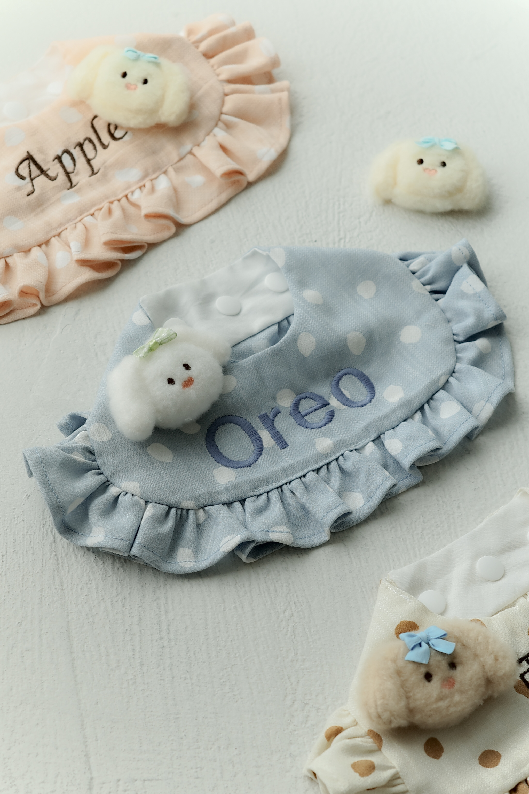 恬心點點領巾 (寶寶藍)