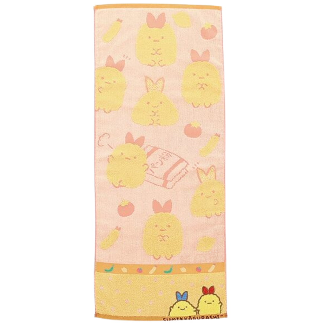 角落生物炸蝦尾棉長毛巾浴巾