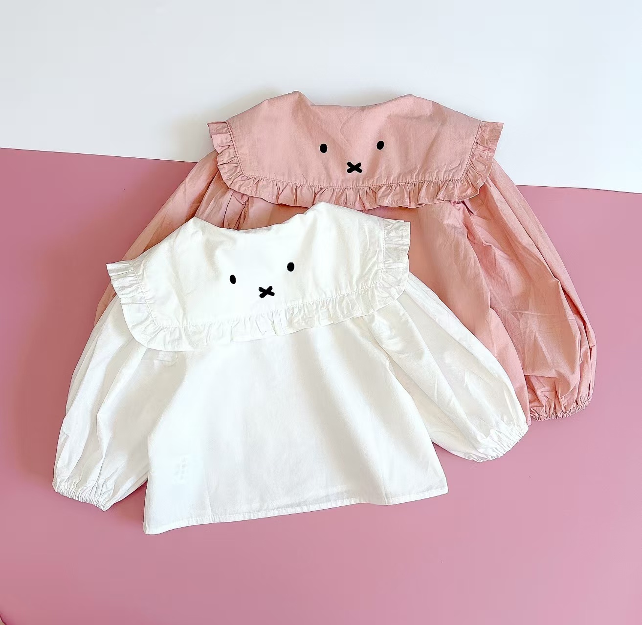 🐰𝐌𝐢𝐟𝐟𝐲 娃娃領泡泡長袖襯衫