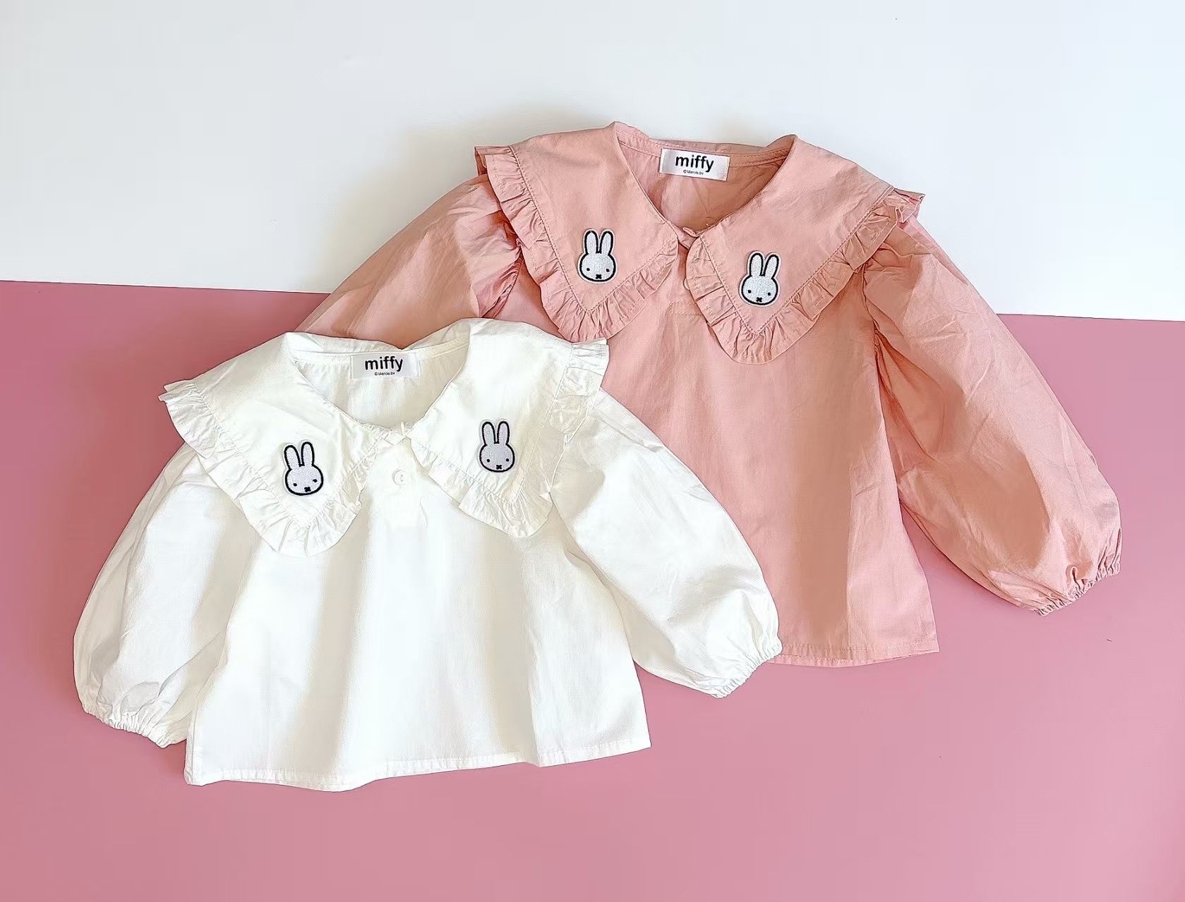 🐰𝐌𝐢𝐟𝐟𝐲 娃娃領泡泡長袖襯衫