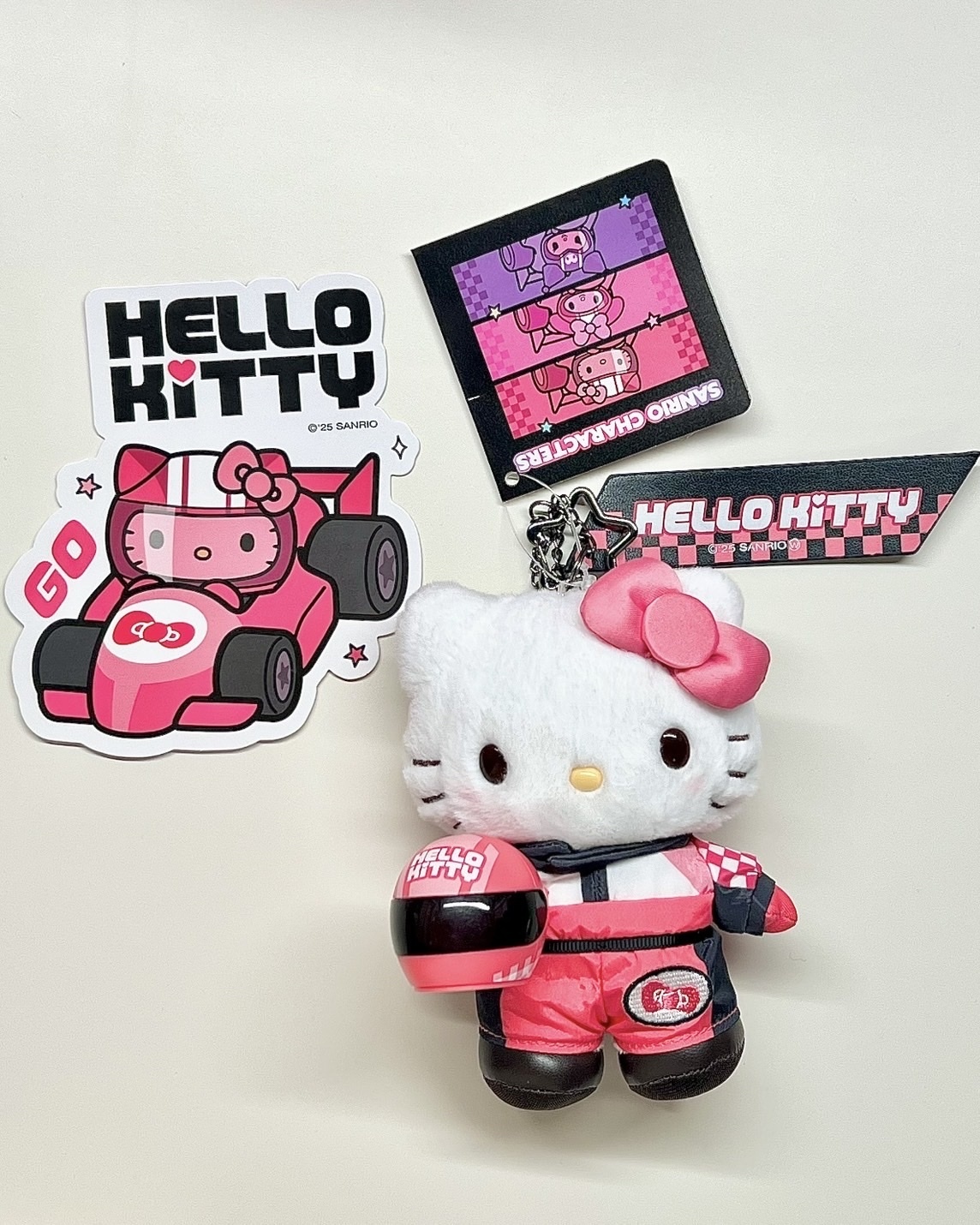 三麗鷗 競速賽車系列 娃娃 吊飾娃 卡套 Hello Kitty 美樂蒂 酷洛米