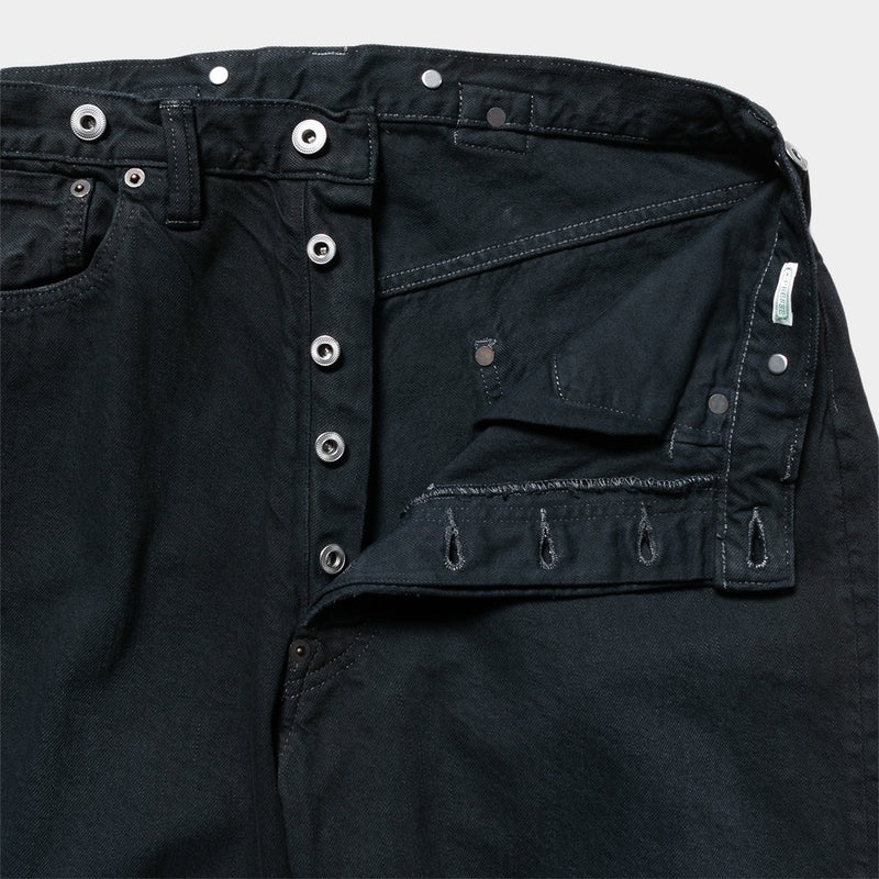 RE-STOCK : A.PRESSE 2025 A/W No.22 WASHED WIDE DENIM PANTS CUSTOM (25AAP-04-05) - BLACK PRE ORDER ITEM (預訂中)