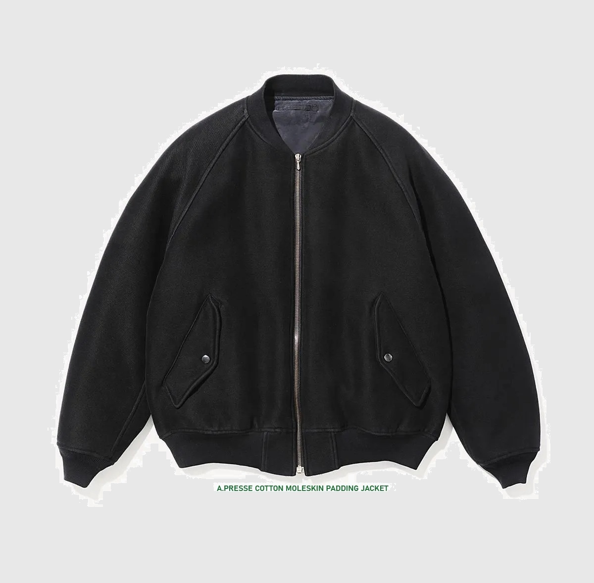 8/9 RELEASE: A.PRESSE 2025 A/W COTTON MOLESKIN PADDING JACKET (25AAP-01-23) - BLACK PRE ORDER ITEM (預訂中)
