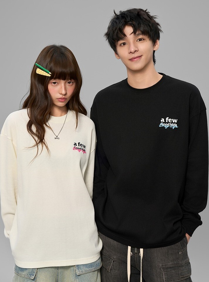 AFGK 刺繡Logo 華夫格 長袖T A FEW GOOD KIDS
