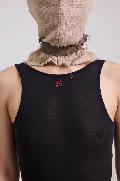 Silver 9 透膚露腰挖背連身衣 (黑)