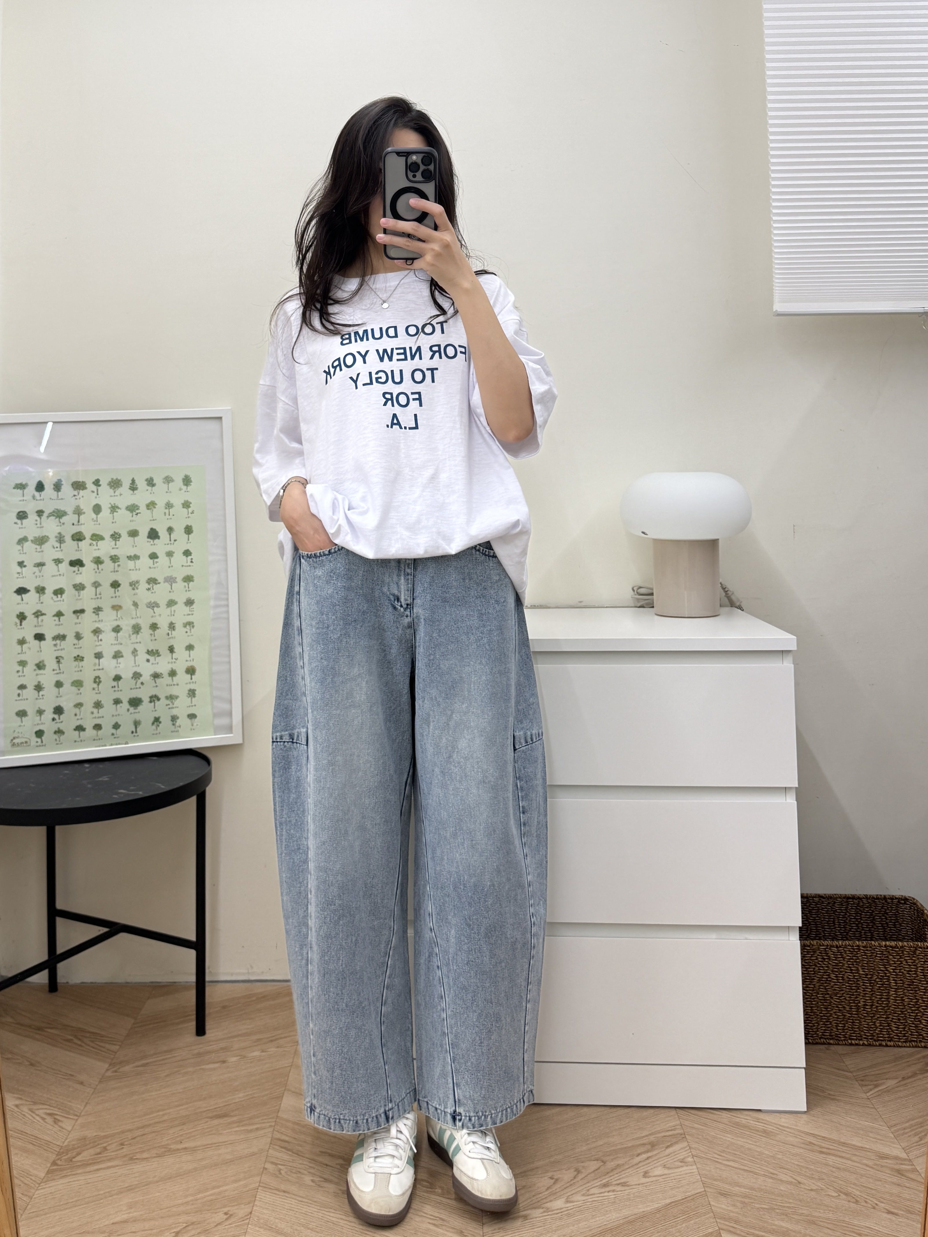 後鬆緊百搭牛仔蘿蔔褲*2色