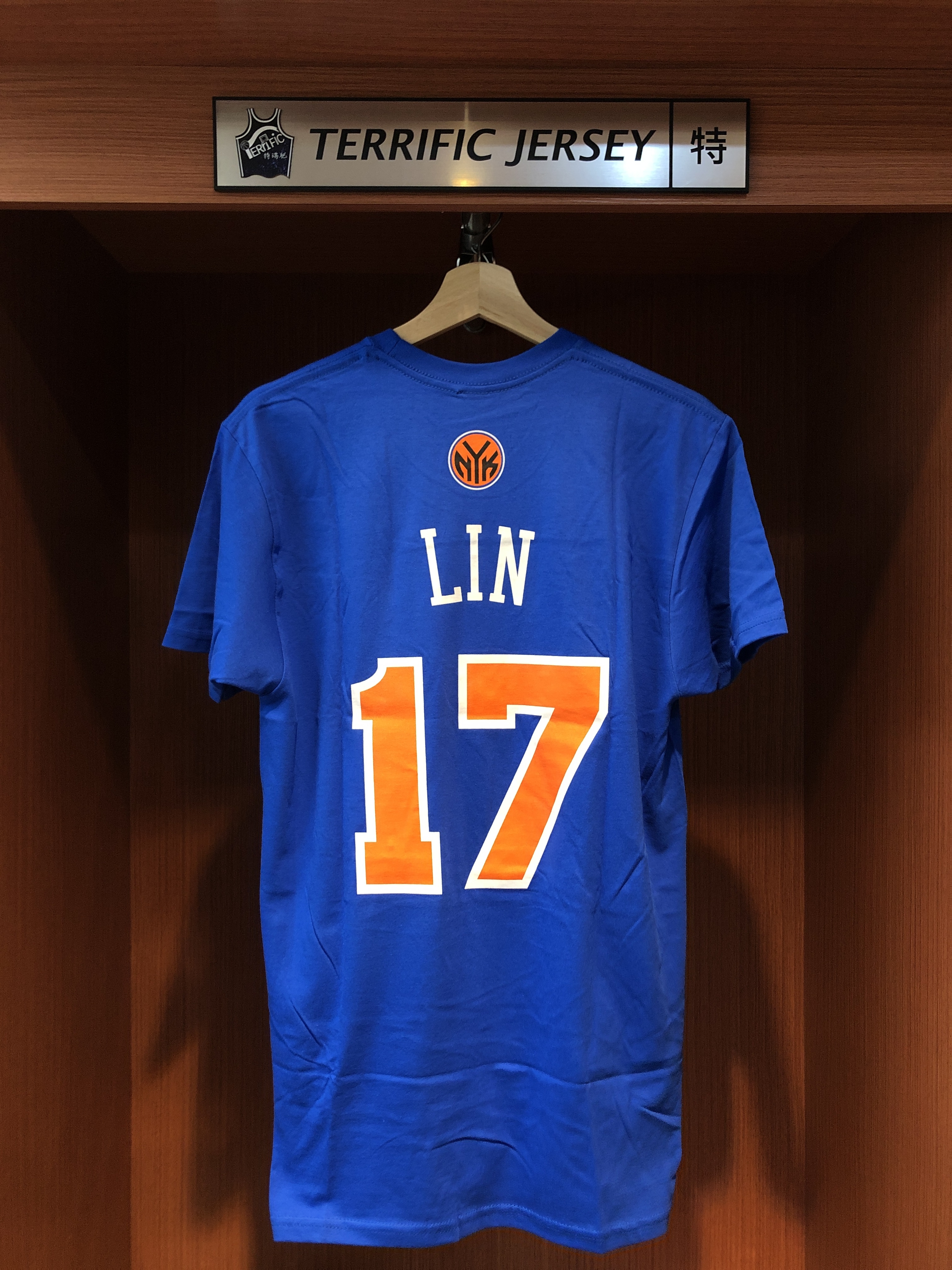 NBA短袖 Jeremy Lin 紐約尼克藍 林來瘋 Linsanity M&N Player Name Tee 棉質 全新 林書豪
