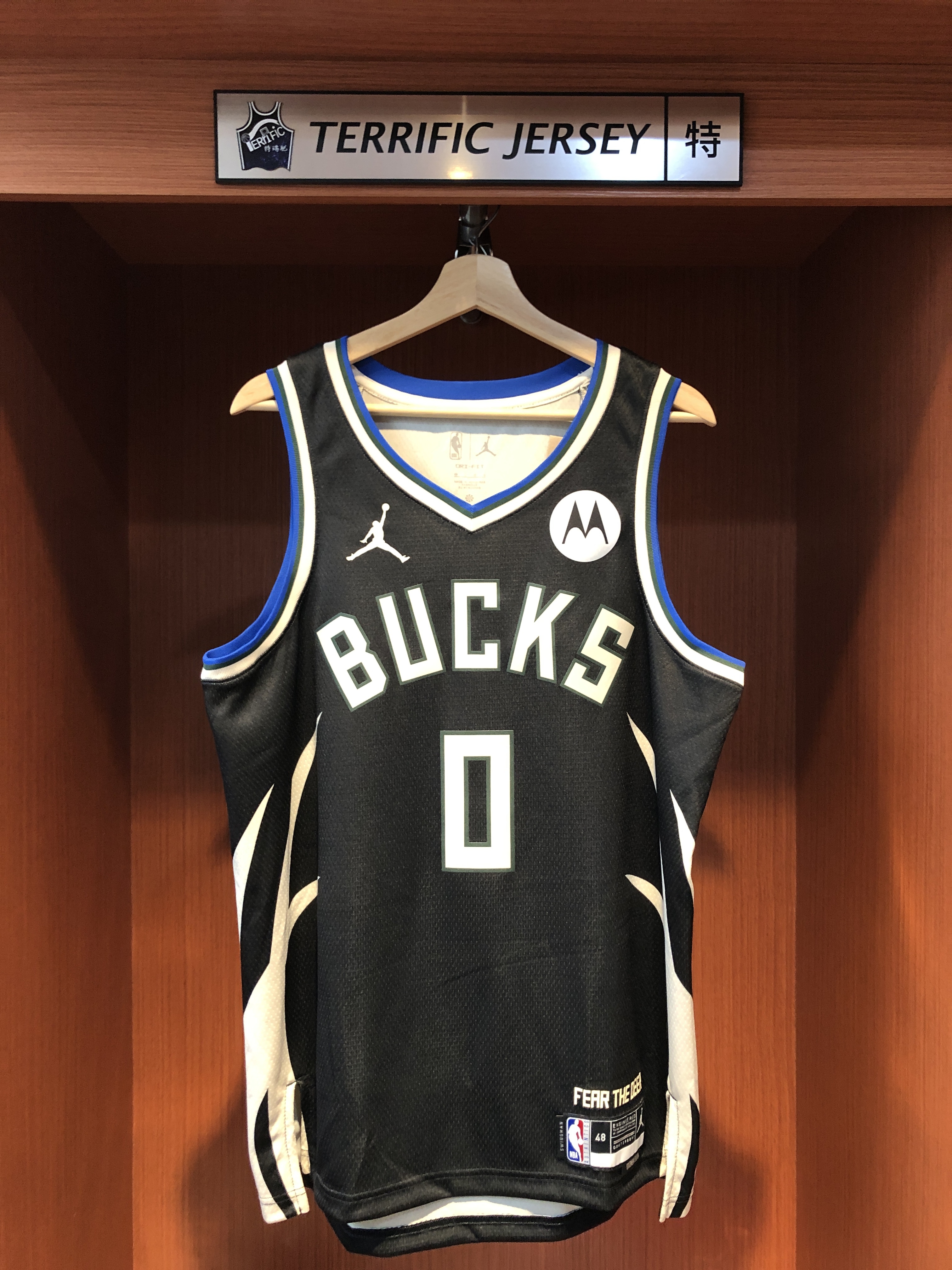 NBA球衣 Damian Lillard 密爾瓦基公鹿黑 Statement Jordan Swingman 球迷版 熱轉印 含贊助商標 全新