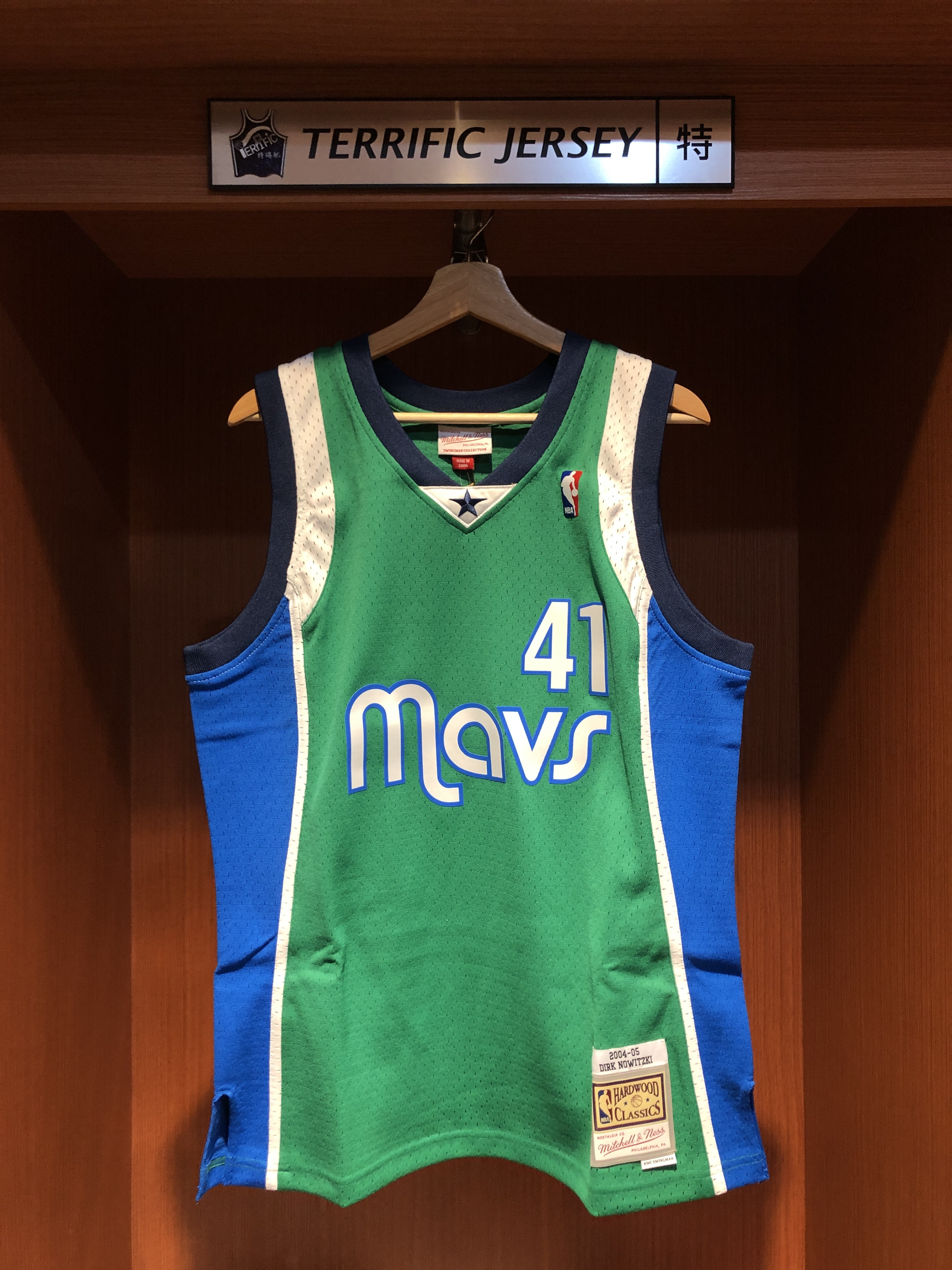NBA球衣 Dirk Nowitzki 達拉斯小牛 舒跑綠 04-05 M&N Swingman G2 球迷版 熱轉印 全新