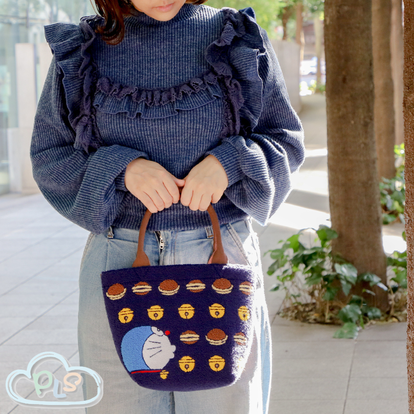 毛絨手提袋 多啦A夢 未來百貨限定 藍色 #40090