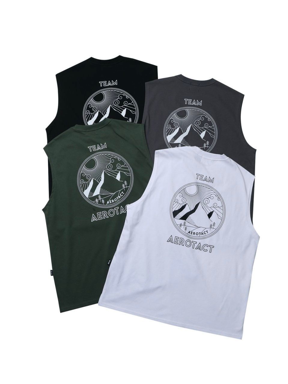 洗水英文字圖案背心 V1154