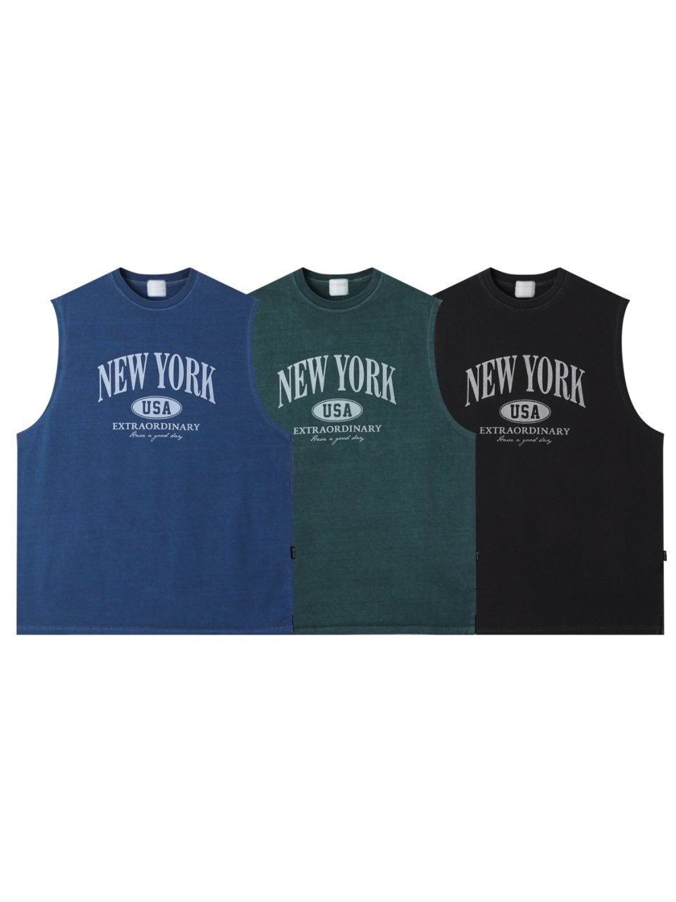 OverSize洗水英文字背心 V1155