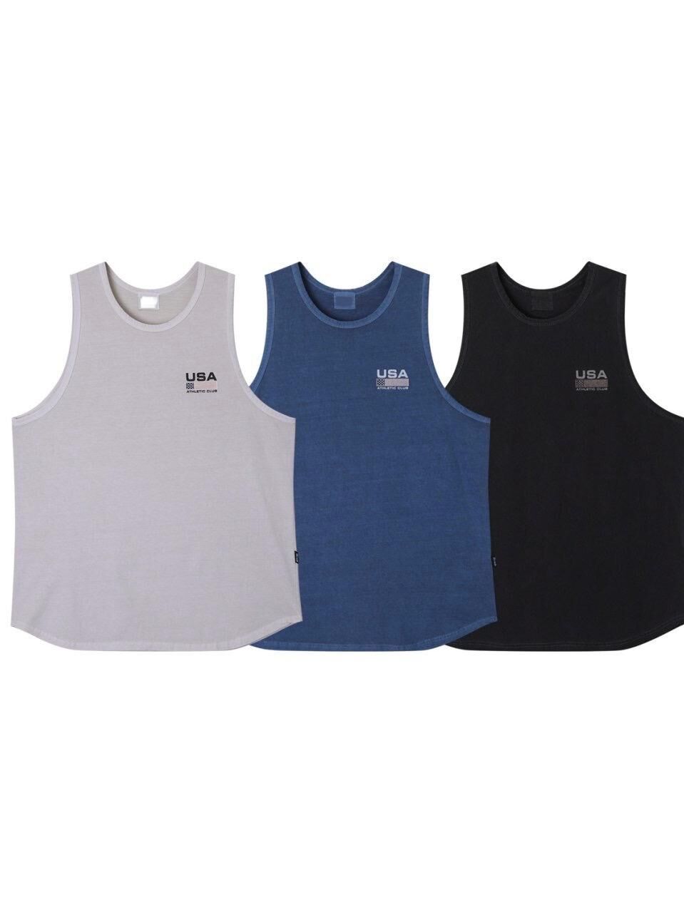 洗水英文字圖案背心 V1157