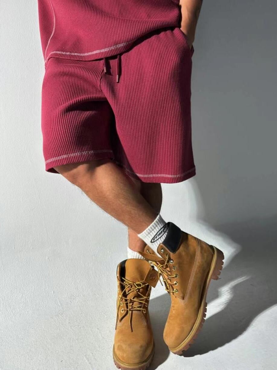 淨色明線短褲 P3155