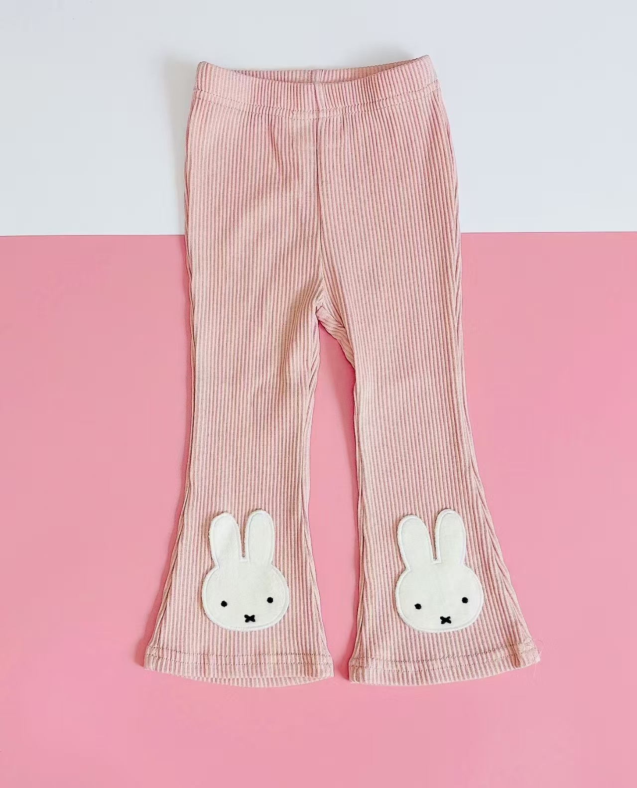 🐰𝐌𝐢𝐟𝐟𝐲 彈力螺紋喇叭褲