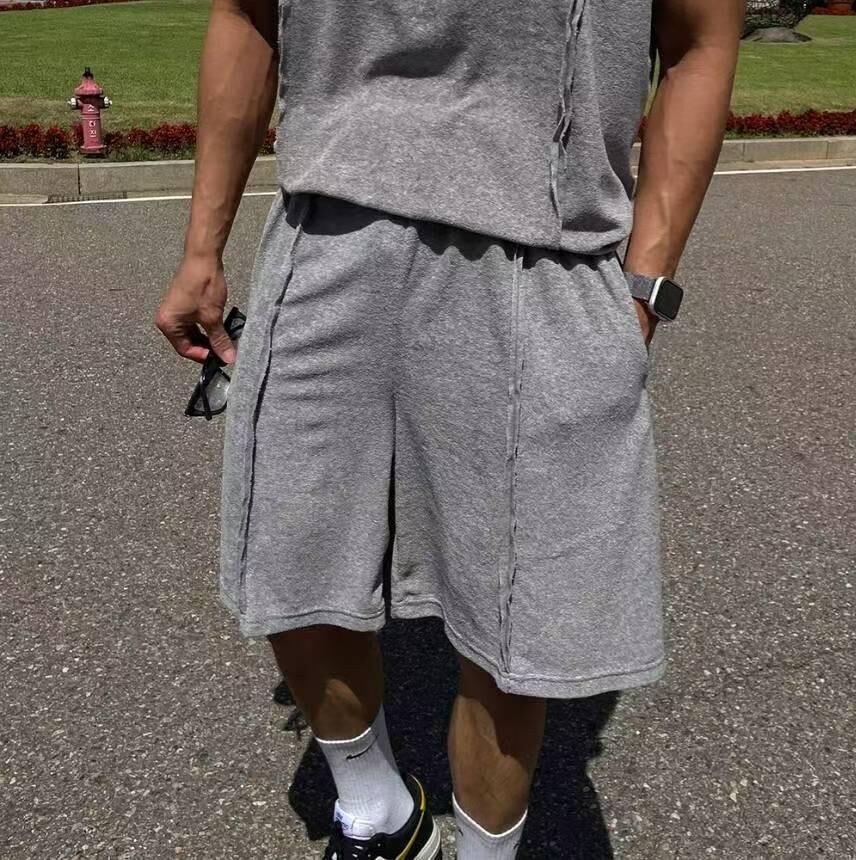 淨色毛巾質地短褲 P3159