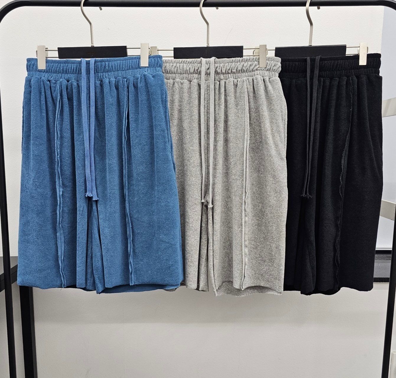 淨色毛巾質地短褲 P3159