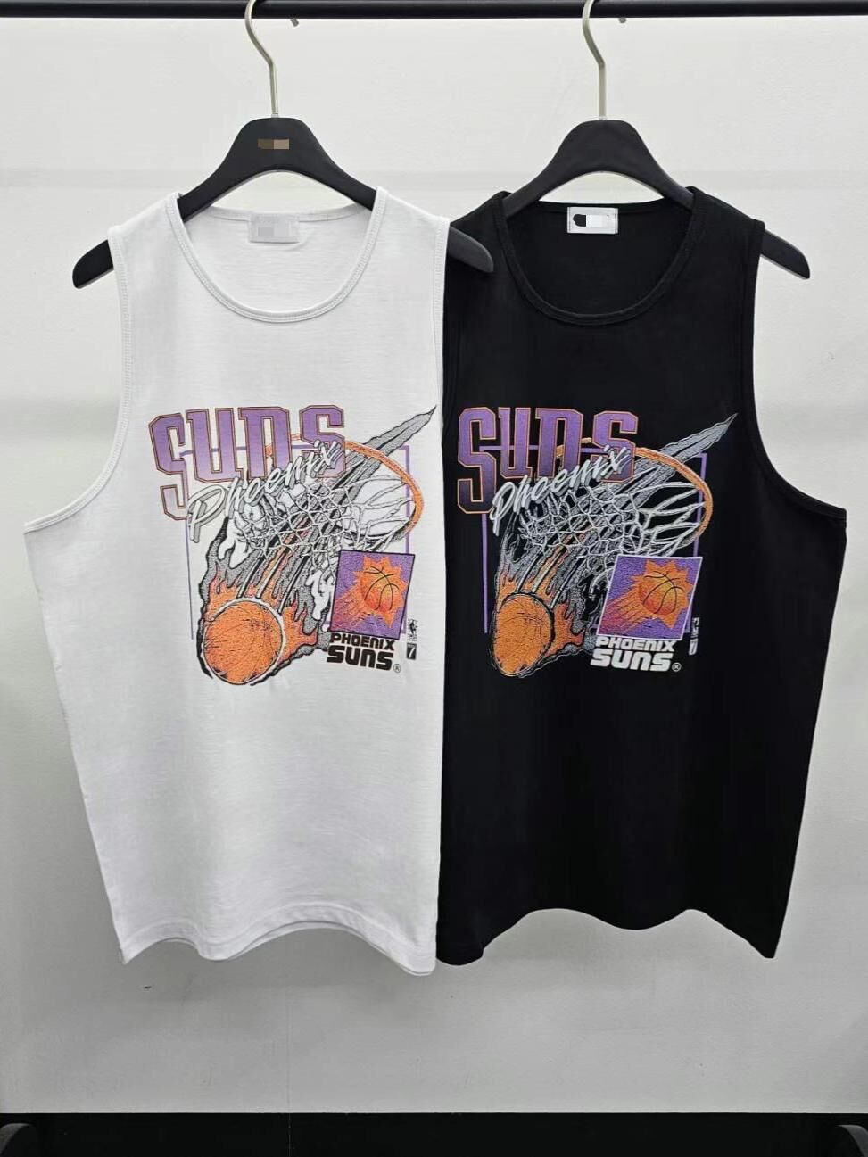 英文字圖案背心 V1161