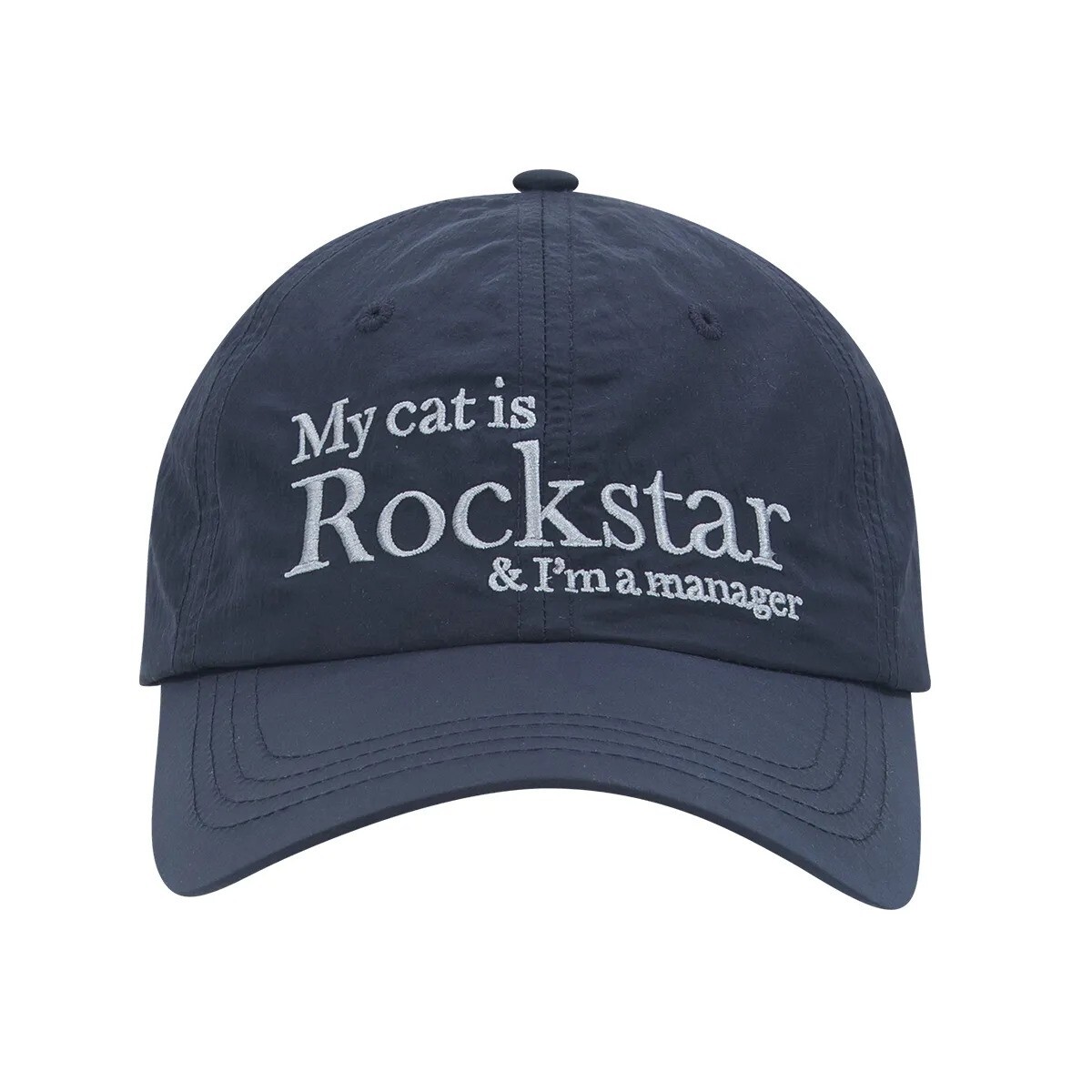 JOEGUSH - Rockstar cat Nylon cap (Navy)