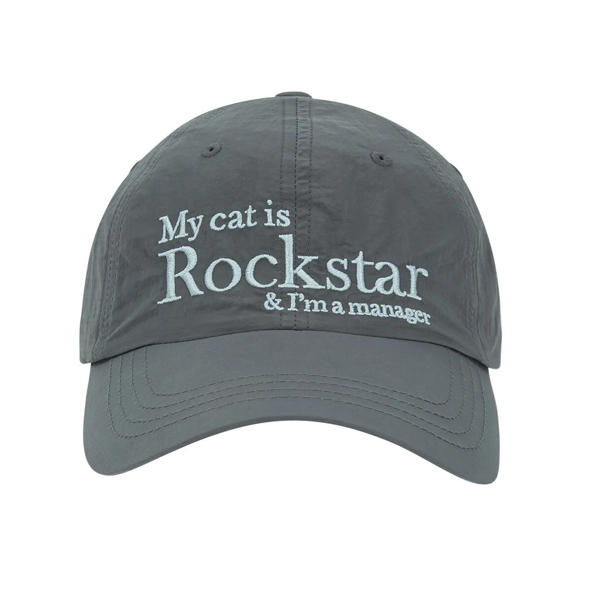 JOEGUSH - Rockstar cat Nylon cap (Charcoal)