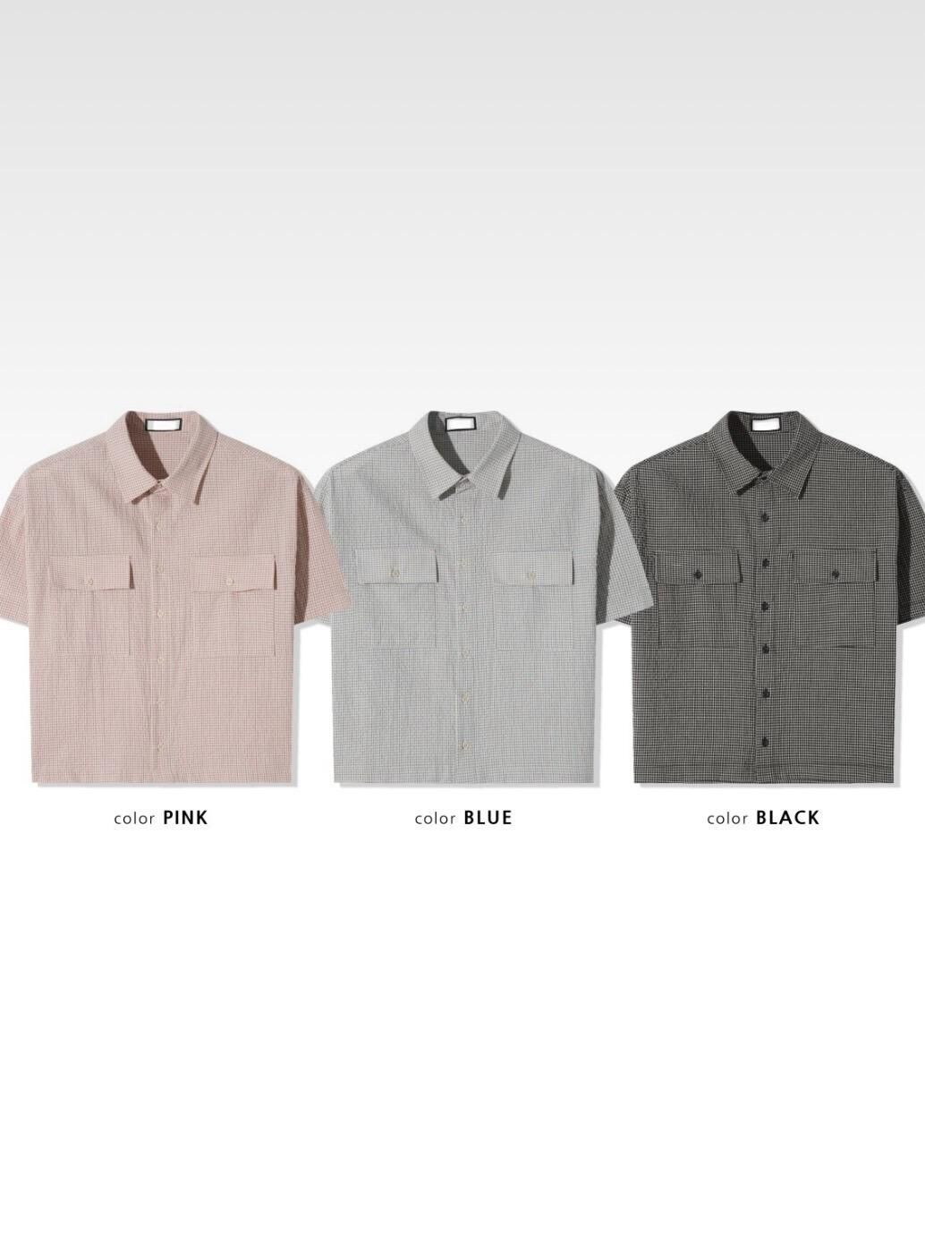 格仔Boxy短袖恤衫 S2442