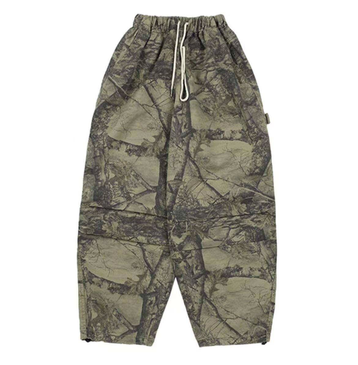 樹紋可束腳鬆身褲 P3163