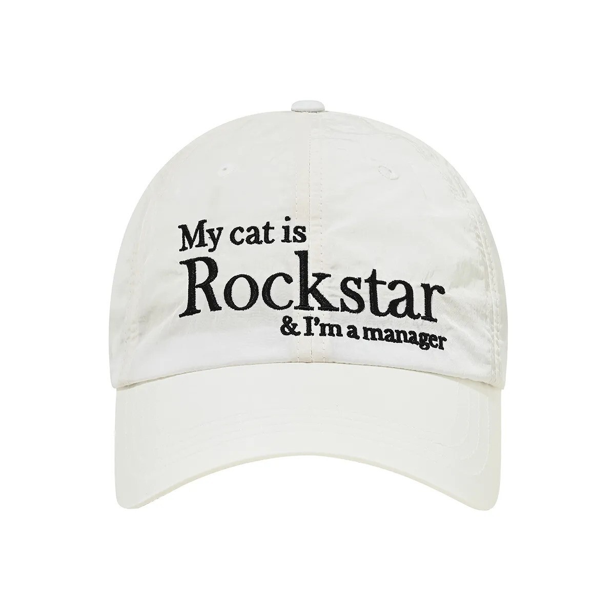 JOEGUSH - Rockstar cat Nylon cap (White)