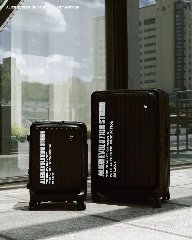 [預購賣場] AES x HONEYMOON 聯名行李箱 多功能旅行箱 黑 20吋/29吋 MULTIFUNCTIONAL TRAVEL SUITCASE