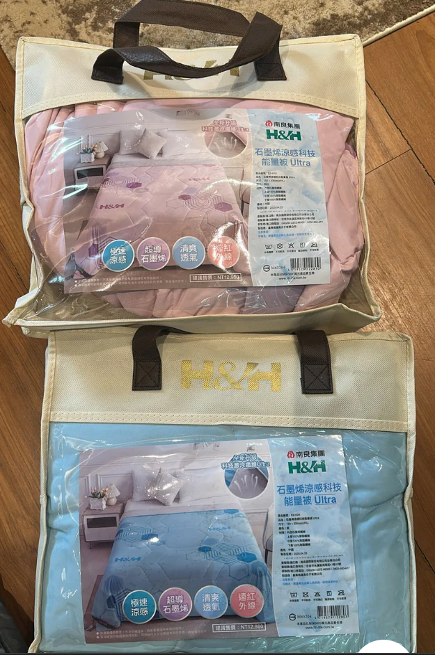 (PO) 1 H&H ENERGY COOLING BLANKET 150CM X 200CM - BLUE