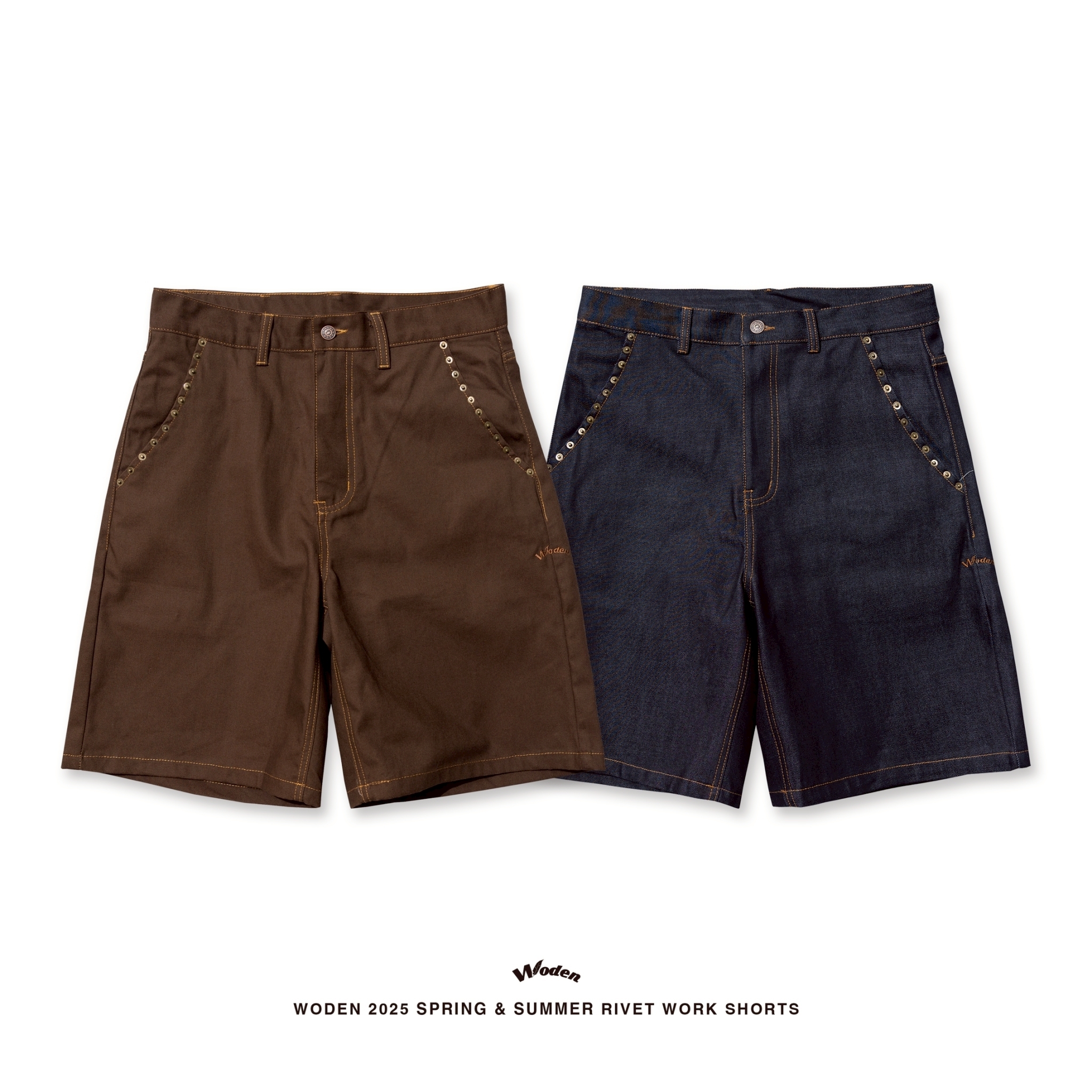 WODEN 2025 Spring & Summer 059 Rivet Work Shorts