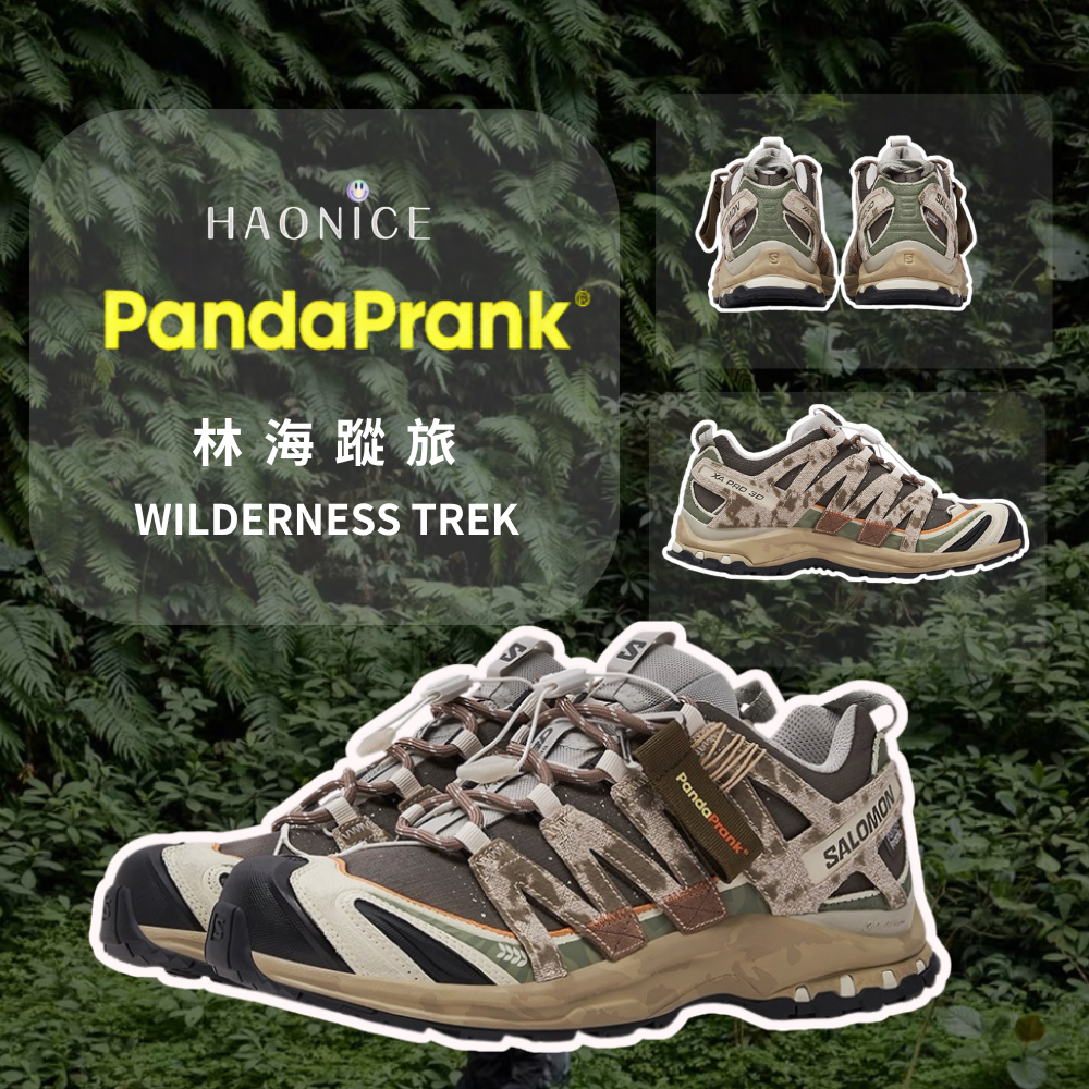【HAO NICE】熊貓惡作劇系列 ❗️配合FAKEBUSTERS驗鞋 ❗️ SALOMON薩洛蒙XA PRO3D林海蹤旅系列 方位圖訂製 低筒休閒登山鞋🔥