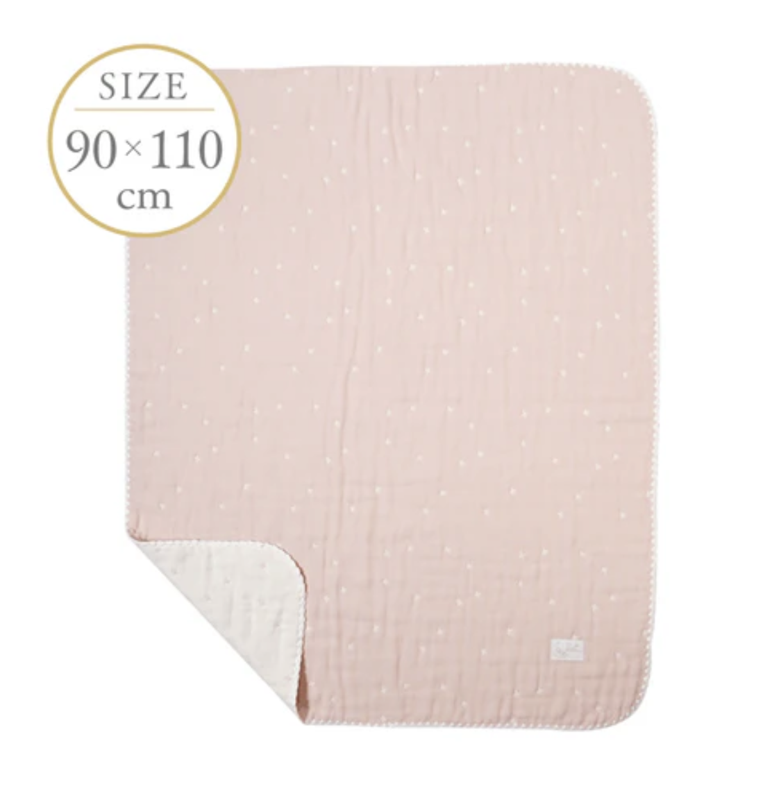 日本製10Mois 十字星六重紗被粉紅色-90 x110cm