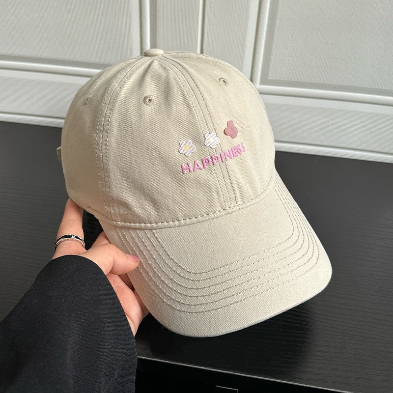 Korean Floral Butterfly Button Baseball Cap