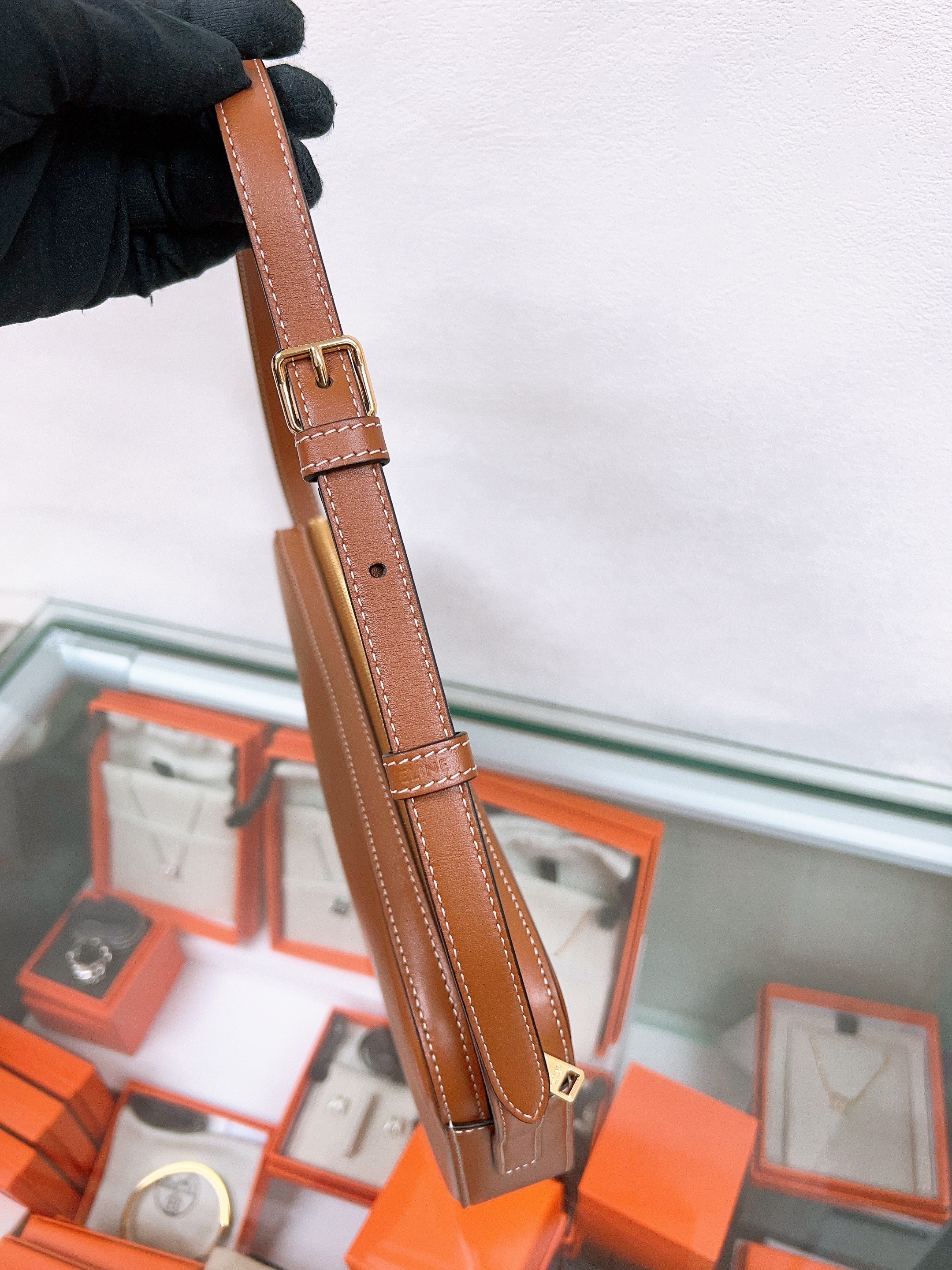 Celine triomphe hobo/ camera bag tan