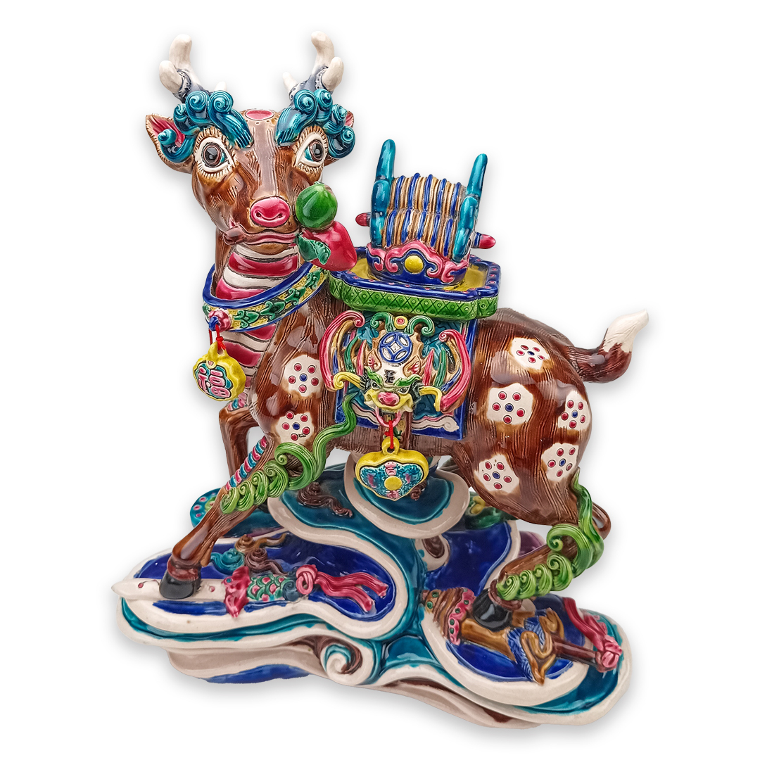 交趾陶官戴福祿｜升官進祿福壽吉祥藝術珍品